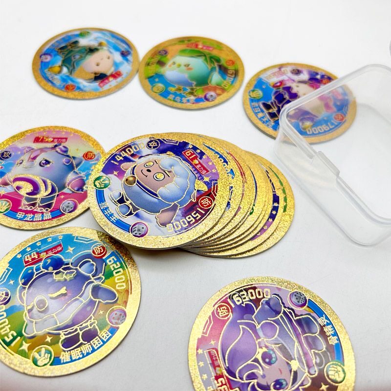 ‌蛋仔派对蛋币蛋仔派对卡片奥特英雄圆卡烫金卡塑料硬卡战斗币防水摔卡儿童玩具