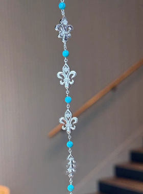 新中式鸢尾花绿松石手链女款2026