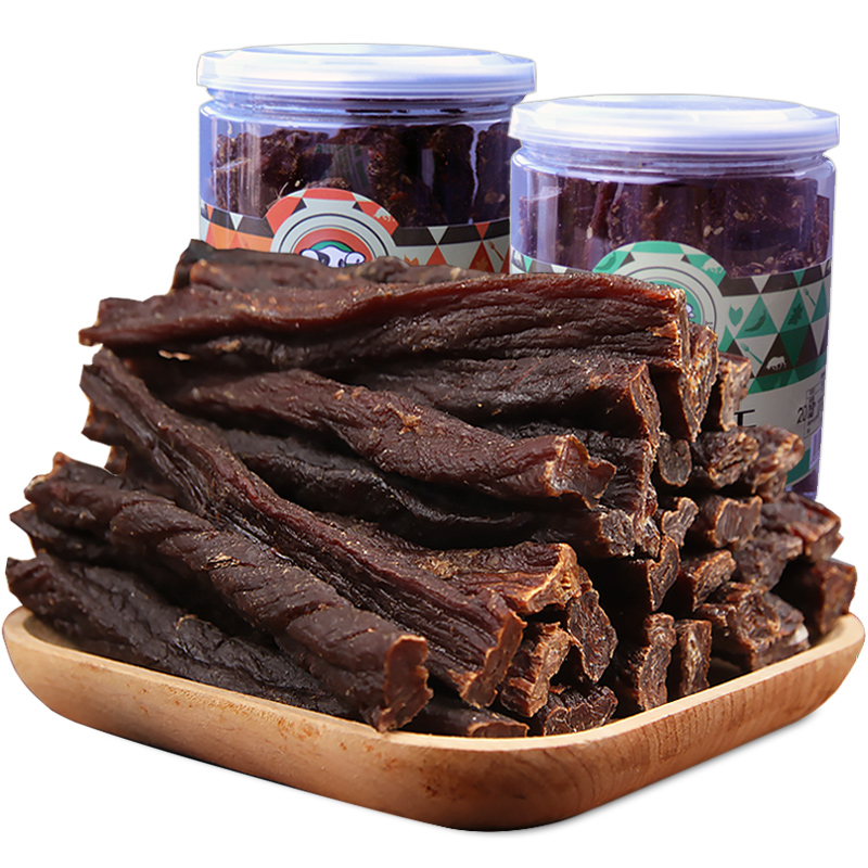 草原犇牛旗舰店【买1送2】超风干牛肉干内蒙古正宗手撕牛肉干条散装特产小零食0