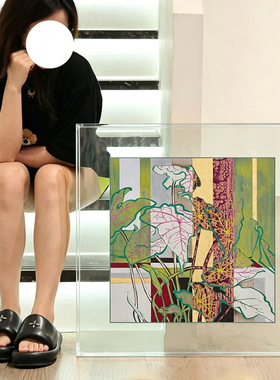宋代美学法式花卉亚克力装饰画中古风客厅玄关挂画卧室桌面摆件画