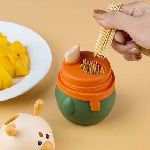 按压式牙签盒可爱麋鹿创意自动弹出创意餐厅牙签筒家用高档牙签罐 - 图1