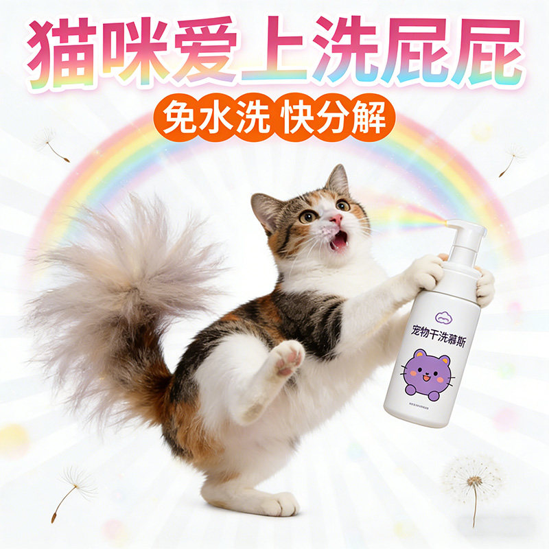 猫咪去黄美白干洗泡沫免洗慕斯泪痕眼屎油尾巴黑下巴专用清洁用品,淘宝优惠券,粉丝福利购,淘宝优惠卷