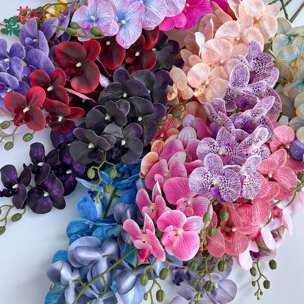 9头蝴蝶兰 胶片仿真蝴蝶兰 酒店宴会厅布置绢花 婚礼拱门插花假花 - 图3