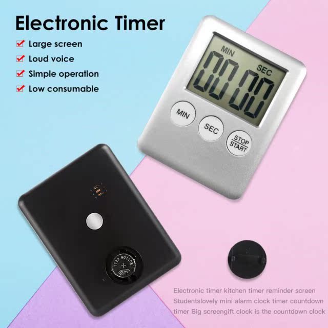 Kitchen Digital Timer Cooking Studying Count-down Clock LCD - 图3