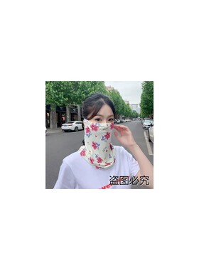 挂耳防晒面纱面罩冰丝夏