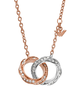 阿玛尼宋祖儿同款项链女双环设计