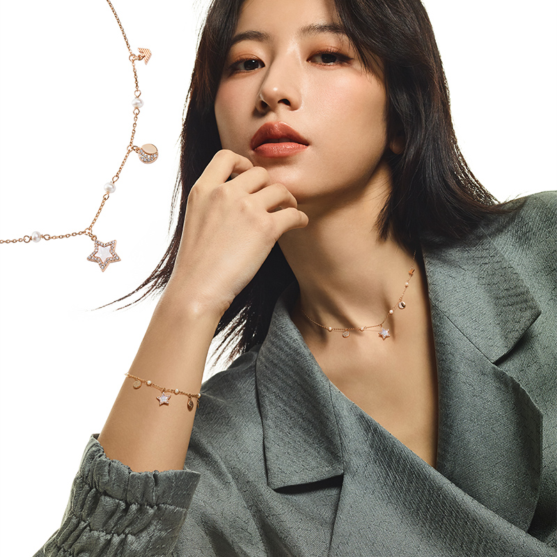 Armani阿玛尼正品新星月系列 珍珠璀璨项链手链女轻奢礼物送女友
