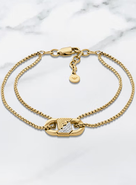 阿玛尼情侣手链互锁双链手链礼盒