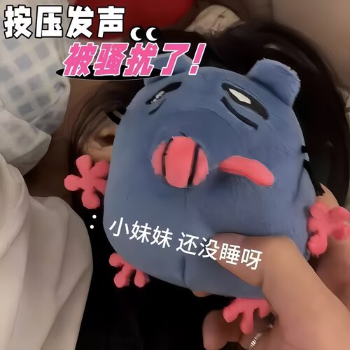 猪妞玩偶挂件仙女下凡荷兰猪发声录音生日礼物女生闺蜜抽象小玩意 - 图2