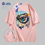 【4件99】NASA联名男女同款潮牌纯棉T恤短袖