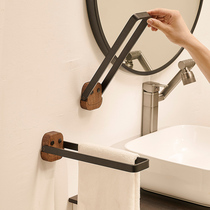 Shore Guard Small Space Creative Folding Towel Rack Free of punching toilet toilet Airing Towel Rod Hanging Towel Rack