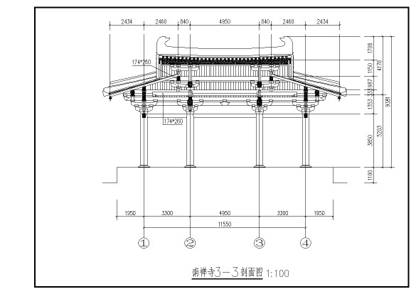 中国建筑史营造法式南禅寺CAD测绘图山西古建筑斗拱木构设计素材