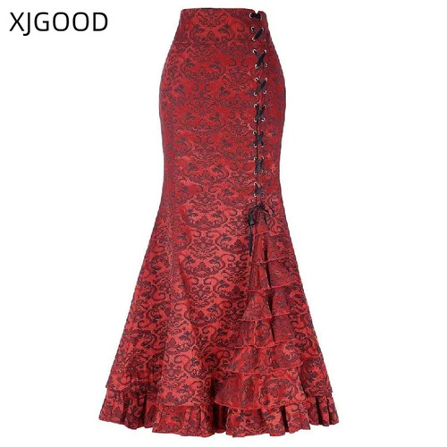 Vintage fishtail skirt for small girls小个子女生松紧腰鱼尾裙 - 图2