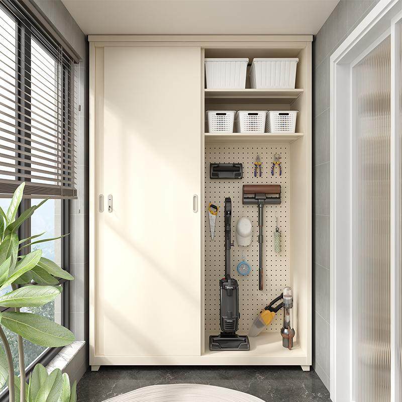 户外防晒防水储物柜推拉门大容量杂物收纳柜阳台家用带锁铁皮衣柜,淘宝优惠券,粉丝福利购,淘宝优惠卷