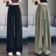 ໂສ້ງຂາກວ້າງສຳລັບຜູ້ຍິງ 2025 summer loose American casual slimming fat MM large size quick-drying sunscreen pants