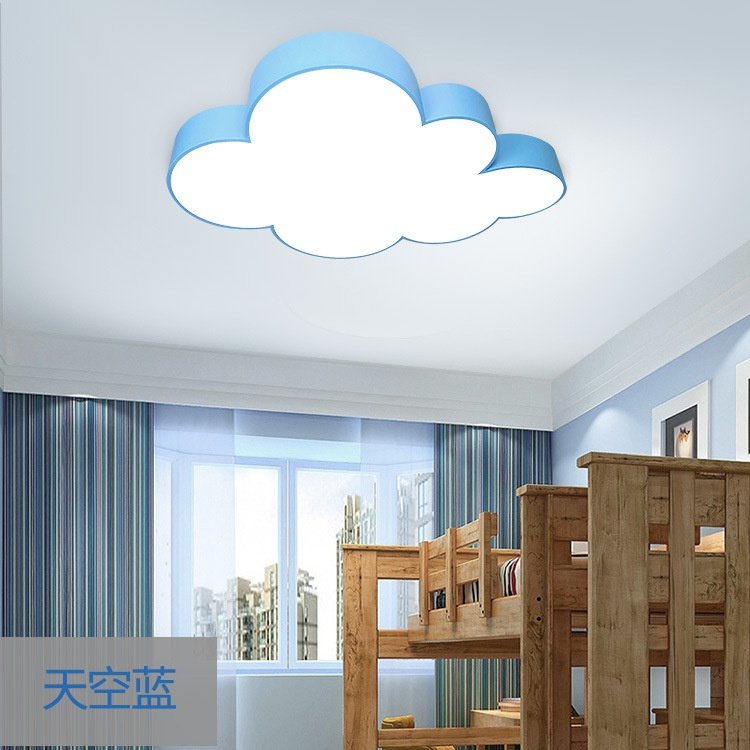 云朵吊灯创意儿童房灯e男女孩卧室卡通吸顶灯幼儿园F大厅灯LED护_虎窝淘