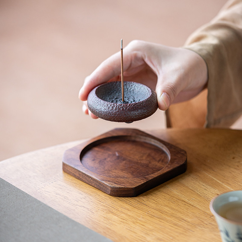 画续创意牡丹花开线香插座室内禅意茶道小香炉茶桌陶瓷香薰炉摆件,淘宝优惠券,粉丝福利购,淘宝优惠卷