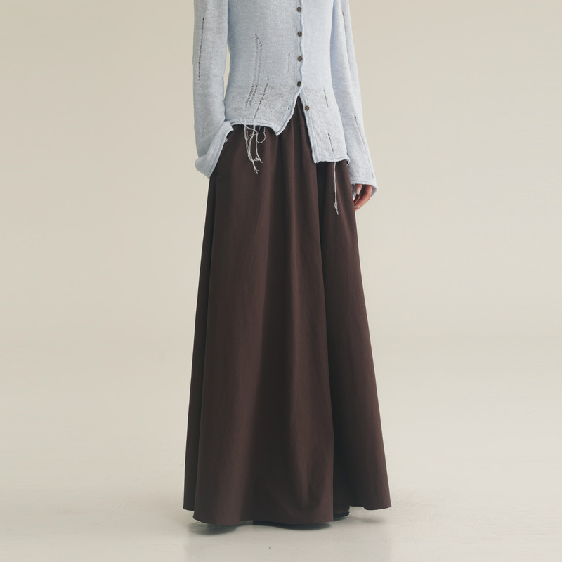 AIRIQI商场同款25秋新款简约复古A字碎褶垂坠感半身裙女AY53BQ091,淘宝优惠券,粉丝福利购,淘宝优惠卷