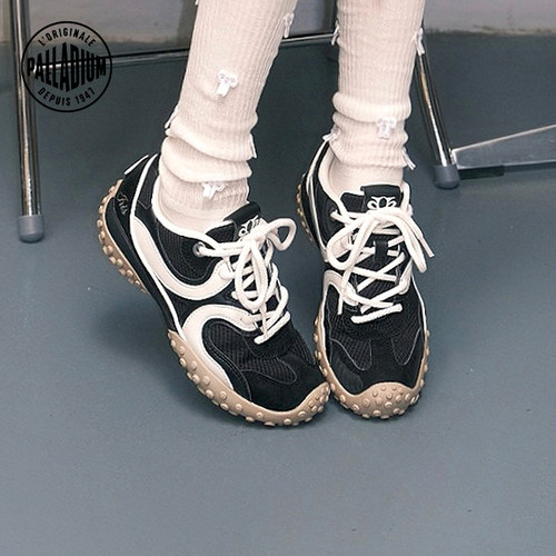 PALLADIUM帕拉丁休闲鞋复古运动系带女款薄底鞋赛车鞋94743 - 图1