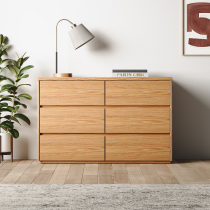 Full solid wood oak bedroom dresser bucket cabinet desk integrated L-shaped corner makeup bench Japanese style log makeup table