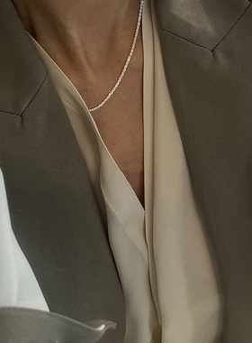 满天星波光粼粼项链女意大利锁骨链颈链简约闪光素链可叠戴设计
