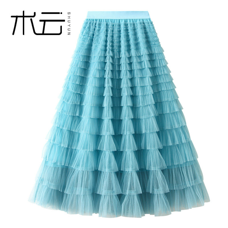 2210层层网纱蛋糕裙春秋2023夏纱裙 术云半身裙
