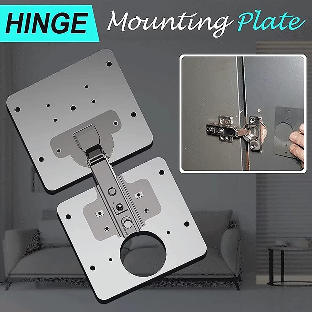 1 Set Hinge Repair Plate Stainless Steel Cabinet Furniture D - 图0