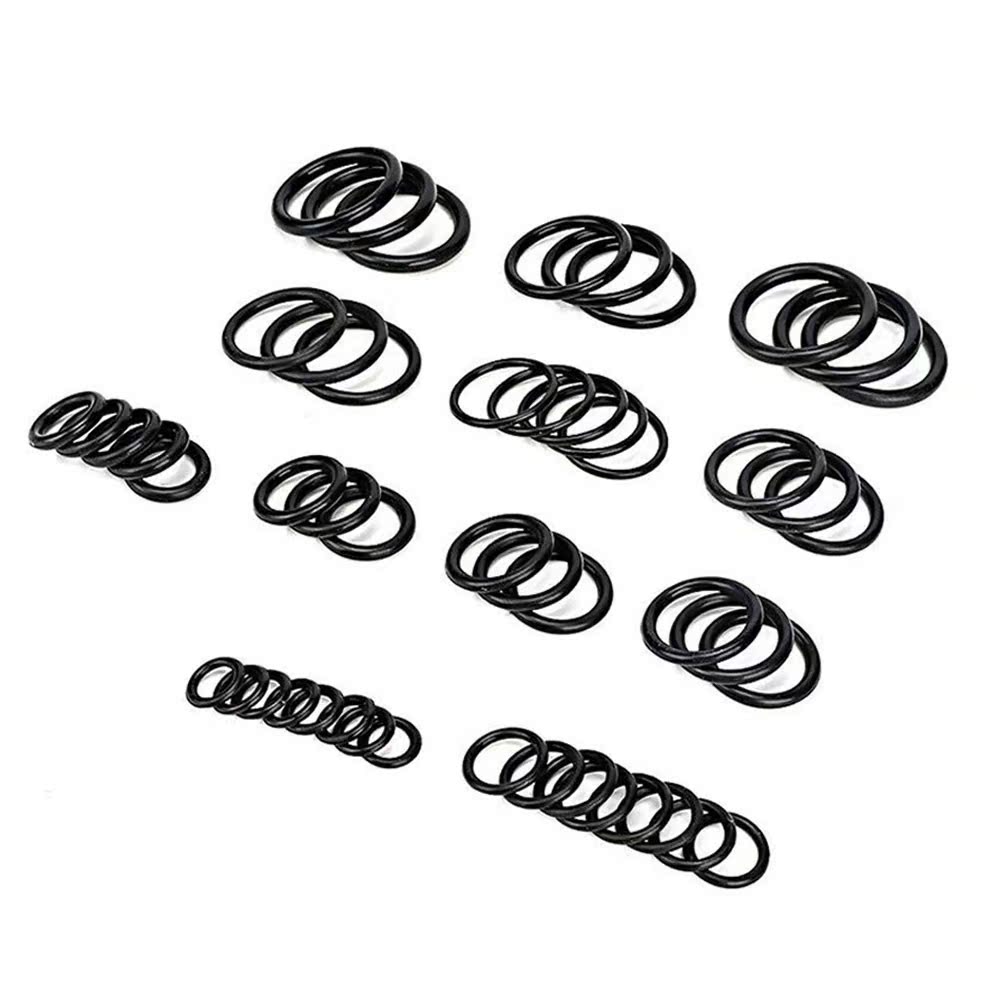 225 PCS O-Ring Sealing Gasket Rubber Rings Flat Washer Seal - 图0