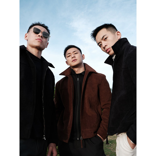 GTAL American lapel solid color matte suede jacket