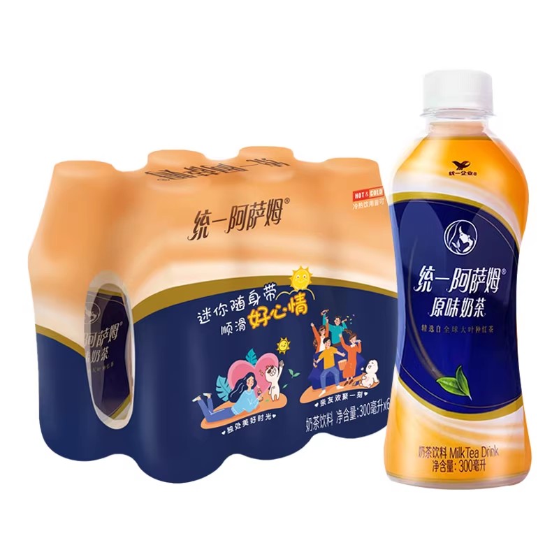 统一阿萨姆奶茶300ml*24瓶整箱原味白桃观音下午茶休闲奶茶饮品 - 图3