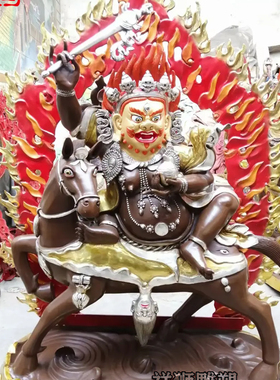 祥狮雕塑铜雕吉祥天母佛像定制