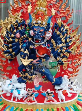 大威德金刚佛像藏传居家供奉摆件