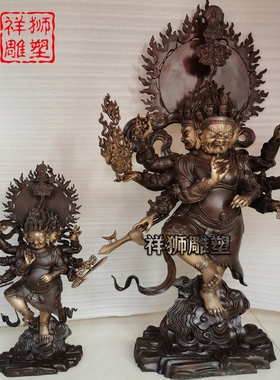 纯铜秽迹金刚密集金刚佛像摆件