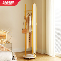 Cloakhat holder floor Home wearing clothing mirror Bedroom rotatable mobile fitting mirror with hanging clothes hanger integrated whole body mirror