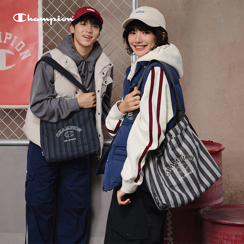 Champion冠军斜挎包26春夏新款女包包大容量帆布包托特通勤单肩包,淘宝优惠券,粉丝福利购,淘宝优惠卷