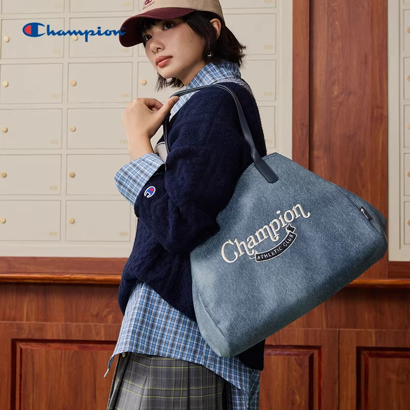 Champion冠军斜挎包26春夏新款女包包大容量帆布包托特通勤单肩包,淘宝优惠券,粉丝福利购,淘宝优惠卷