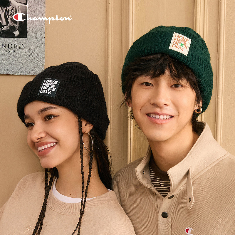 Champion冠军经典针织帽秋冬新款休闲情侣冷帽毛线帽女款帽子保暖,淘宝优惠券,粉丝福利购,淘宝优惠卷