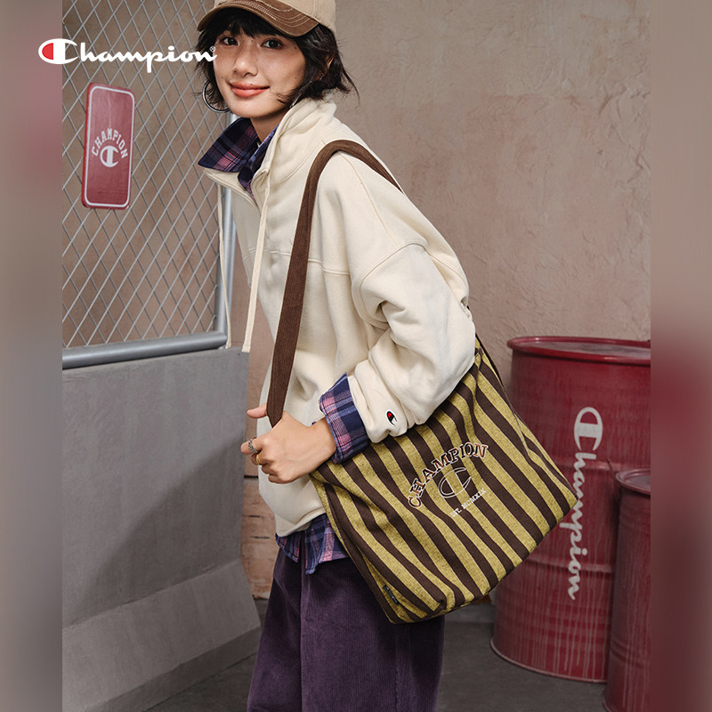 Champion冠军斜挎包26春夏新款女包包大容量帆布包托特通勤单肩包,淘宝优惠券,粉丝福利购,淘宝优惠卷