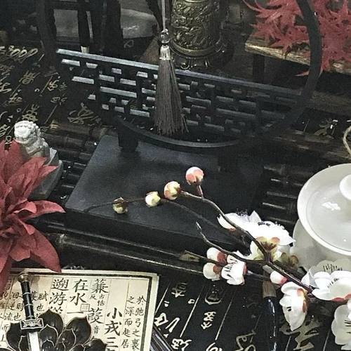 复古竹排拍照道具古风谷美拍摄道具周边道具吧唧摆拍网红摆件 - 图0