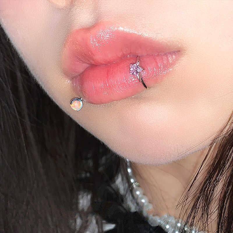 S925纯银免打孔星星唇夹男女生小众设计高级感配饰唇钉唇环送礼物,淘宝优惠券,粉丝福利购,淘宝优惠卷