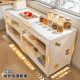 Kitchen shelves floor-standing multi-layer multi-functional storage side cabinets microwave oven slate cutting table storage cabinets