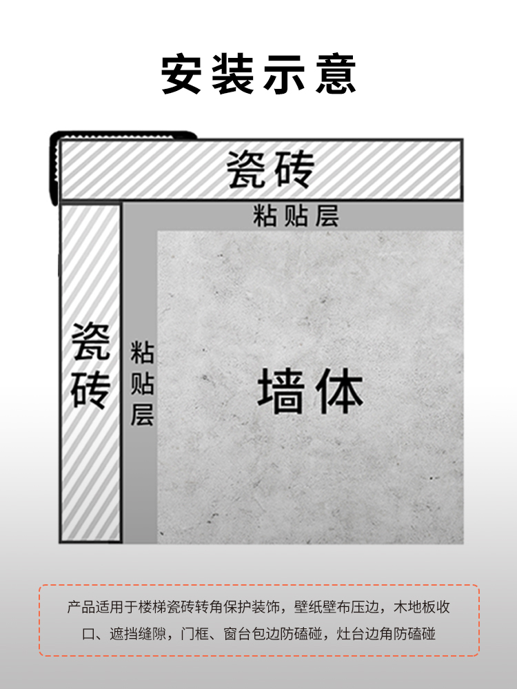 7字收边条铝合金压边条小直角不等边木地板压线条收口条L型封边条 - 图1