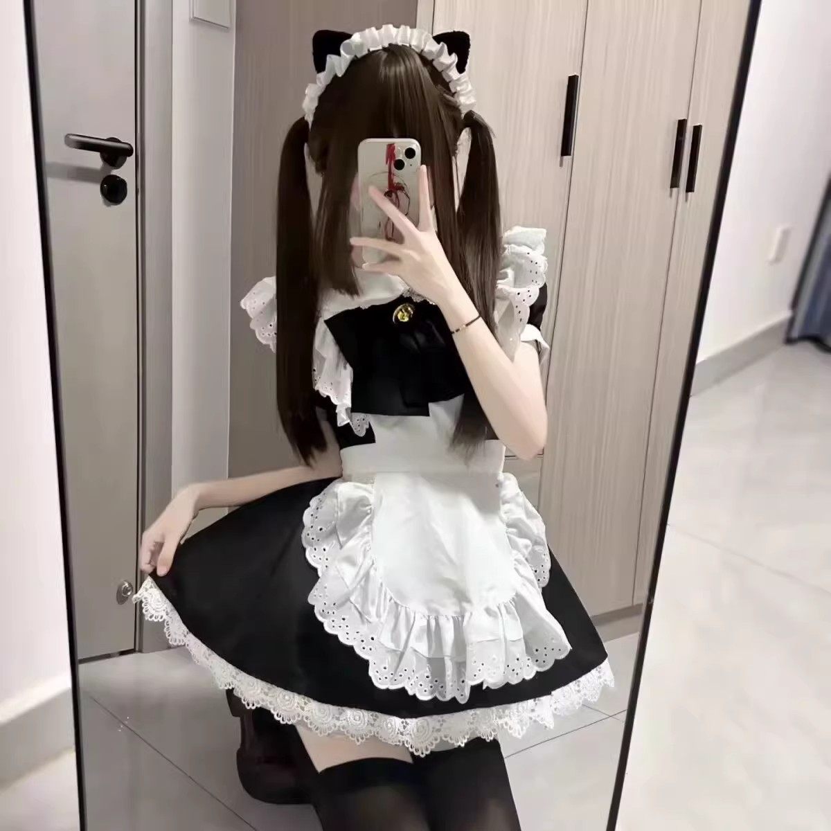 女仆装大码长款女穿男装大佬洛丽塔动漫COS女佣服Cosplay女仆装,淘宝优惠券,粉丝福利购,淘宝优惠卷