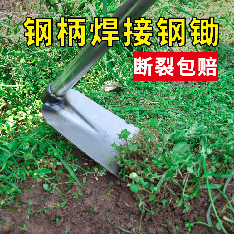 农用锄头家用种菜挖笋专用长柄挖地锄草高碳钢锰钢除草松挖土农具 - 图1