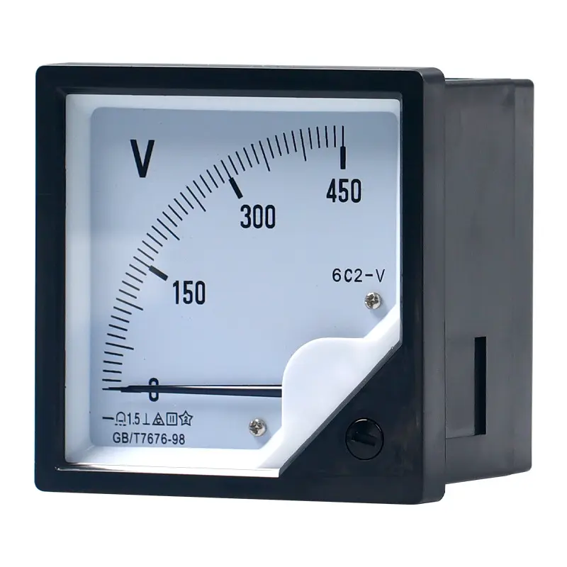 6C2直流电压表dc10v 15v 50v 100v指针式电压表安装仪表 伏特表 - 图3