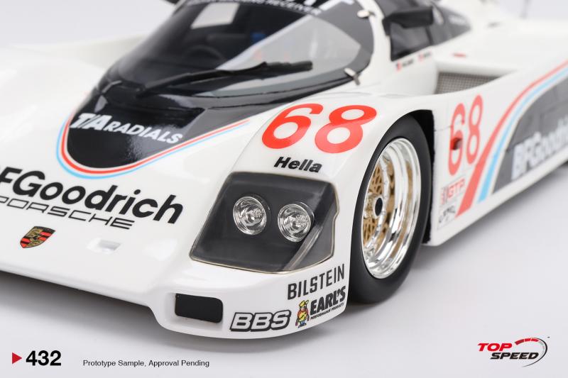 TopSpeed TS 1:18 保時捷 962 #68 BFG百路驰 1986 IMSA 汽车模型 - 图2