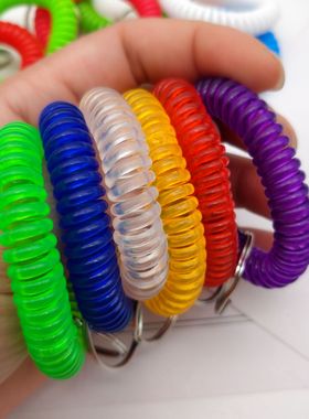 钥匙手腕带弹簧手链手