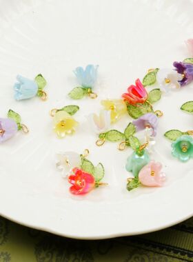珍珠铃兰花diy配件散珠手链配饰