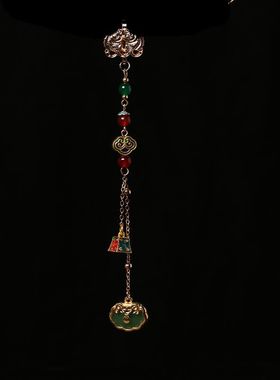 国风新中式旗袍压襟挂饰