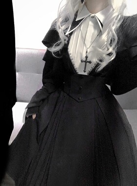 暗黑复古洛丽塔十字架项链